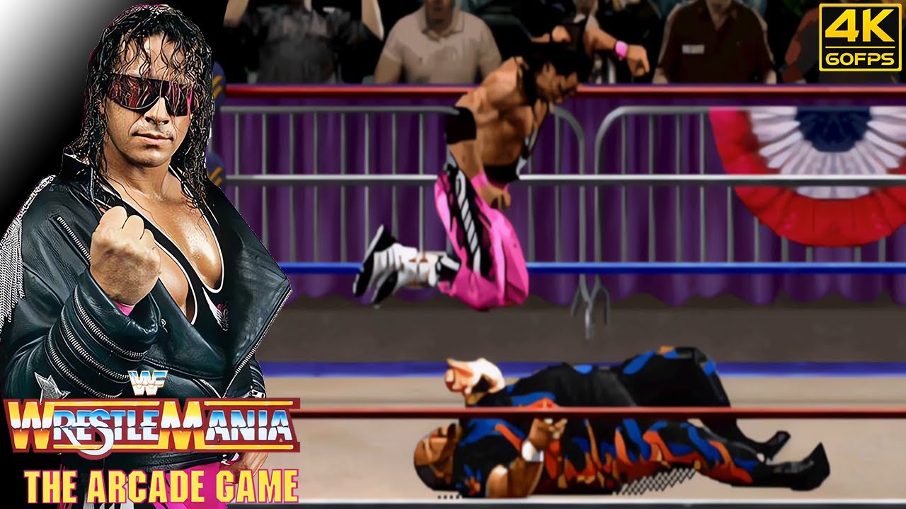 WWF WrestleMania: The Arcade Game - Bret Hart (Arcade / 1995) 4K 60FPS