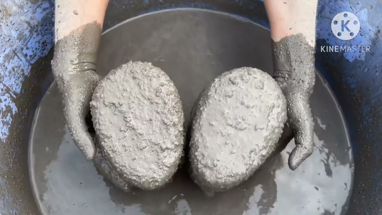 Sand cement dry and water crumbling #sandcement