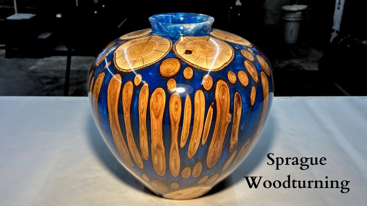 Woodturning - Beautiful Branchy Blue Bombshell!