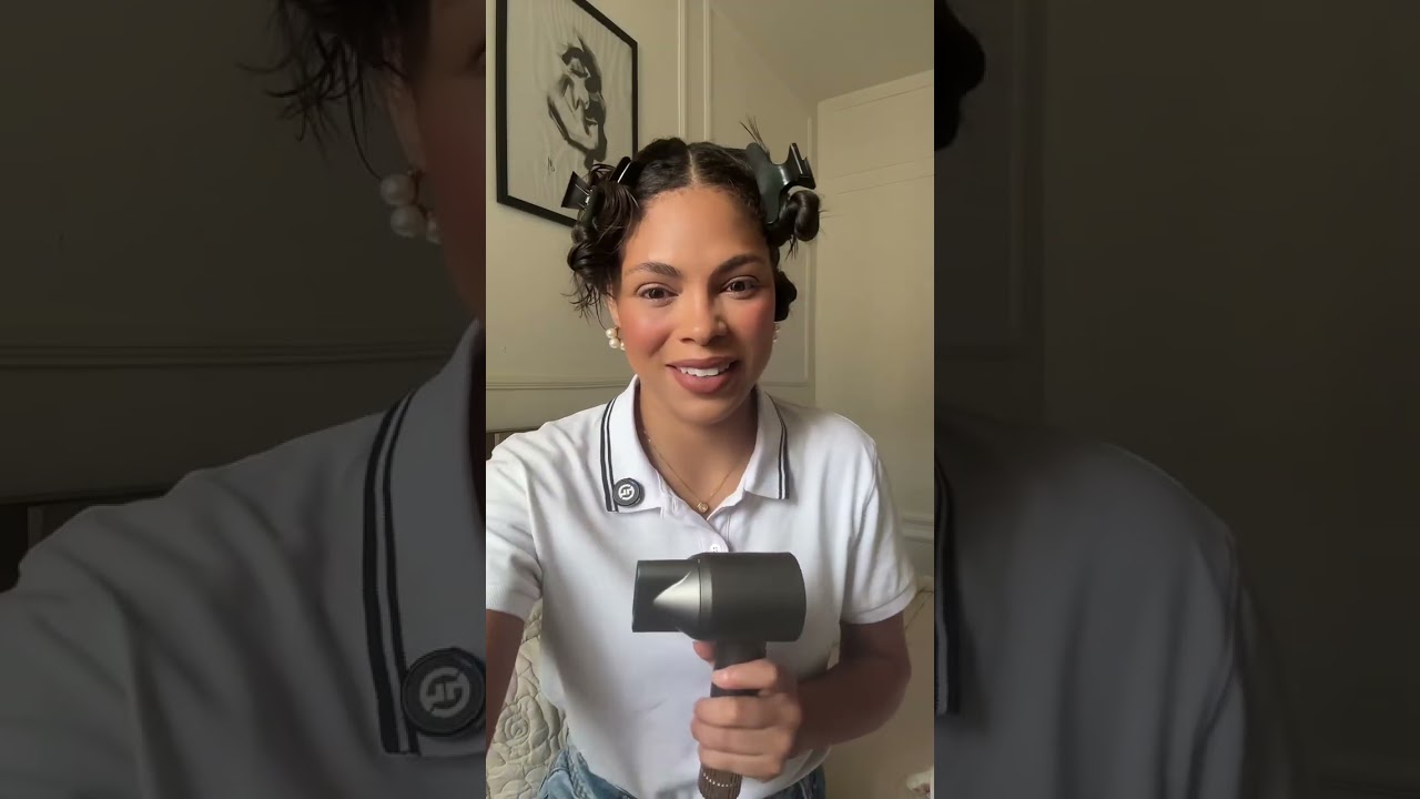 ESCOVANDO O MEU CABELO COM UM MINI SECADOR SUPER POTENTE  Mini sized high speed hair dryer- Gokoco