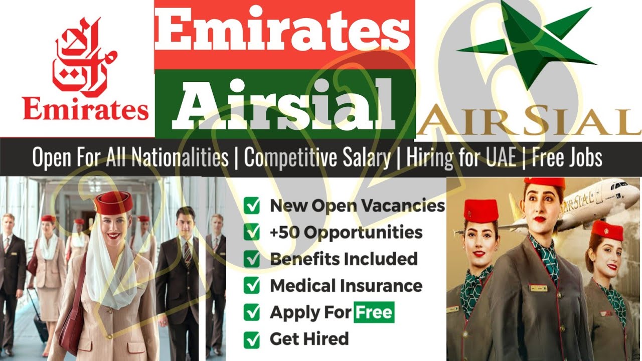 Emirates & AirSial Cabin Crew Jobs 2026 | Jobs for Freshers & Experienced