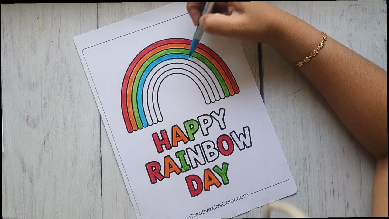 How to draw a Cute rainbow drawing step by step|| rainbow drawing for kids ||#easydrawing