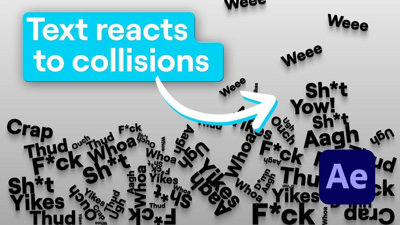 Make Your Text React to Collisions in After Effects (Newton + Expressions Tutorial)