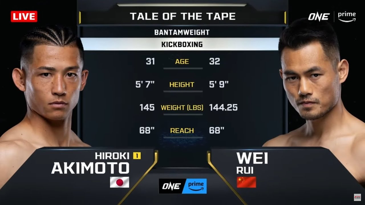 ฮิโรกิ อากิโมโตะ vs เว่ย รุย | ONE FIGHT NIGHT 22 | 4 พ.ค. 67 | CH7HD
