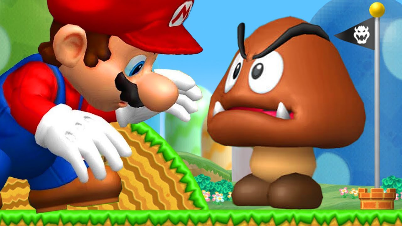 Giant Mario in New Super Mario Bros. Wii - World 1 (100% Walkthrough)