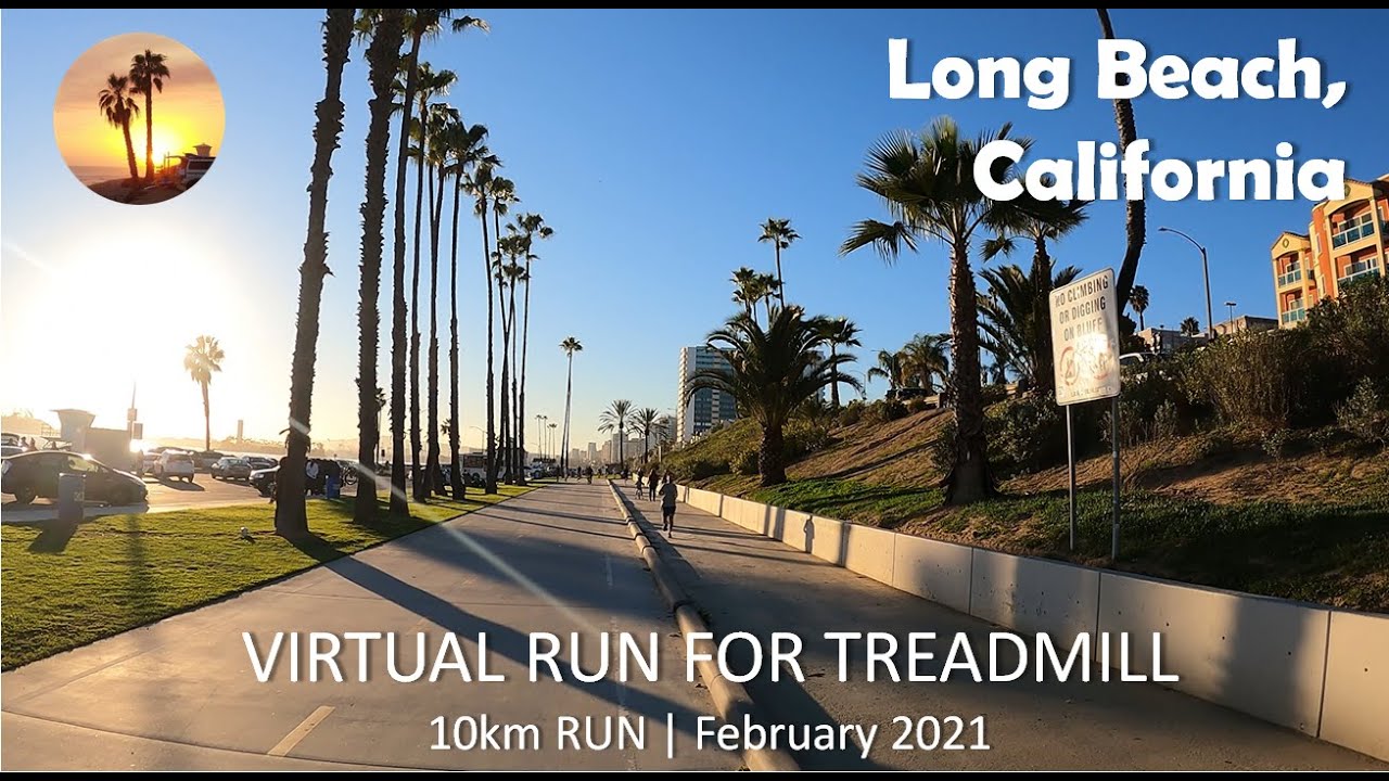 Virtual Run | Long Beach, California | Sunset, February 2021