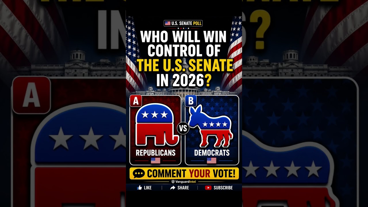 🔥 Who Will Control the U.S. Senate in 2026? 🇺🇸 Vote Now!