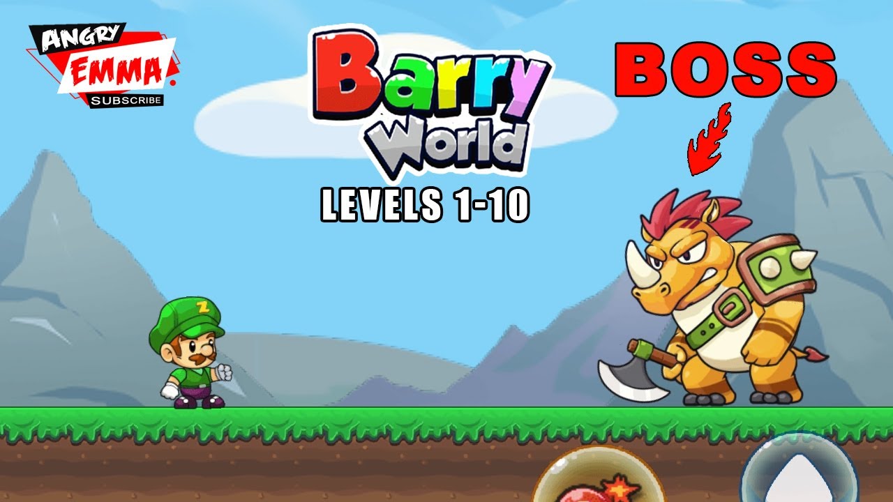 Barry World Adventure - Levels 1-10 + BOSS (Android Gameplay)