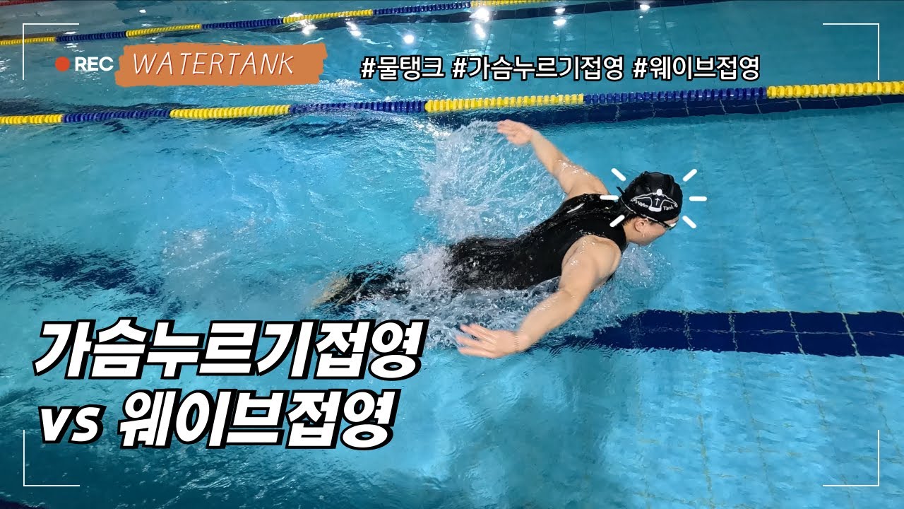 [물탱크] 가슴누르기 접영과 웨이브 접영 완전 비교!