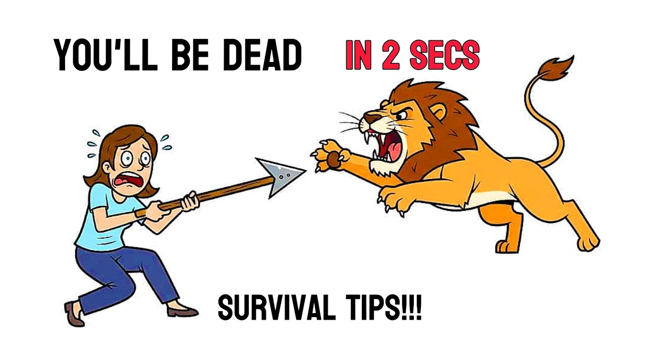 How To Survive A Lion Attack 🦁(Animated Survival Skills)