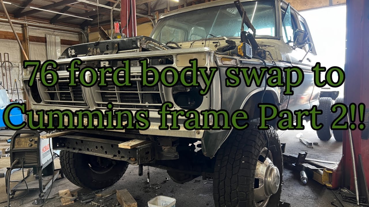 ЗАМЕНА КУЗОВА 1976 f250 на Dodge 24-клапанный 6-ступенчатый!! (ЧАСТЬ 2) изготовление креплений ку...