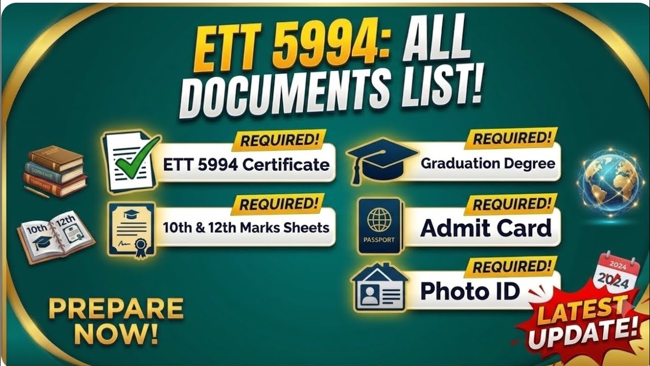 Ett 5994 Update : Prepare Files Before Station Allotment ! All Mandatory Documents and Check list 