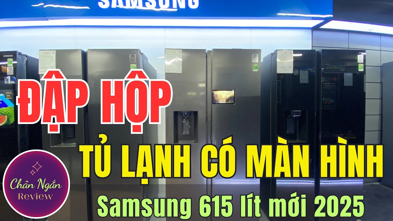 Tủ lạnh Samsung có màn hình RS90F65D2FSV 615 lít mới 2025 - Đập hộp và Review chi tiết
