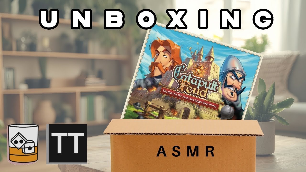 Catapult Feud - Satisfying ASMR Board Game Unboxing