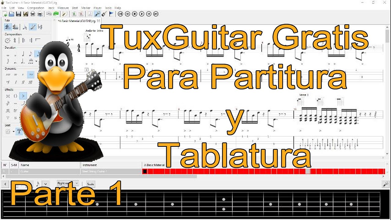 TuxGuitar Gratis Para Escribir Partitura y Tablatura Parte 1
