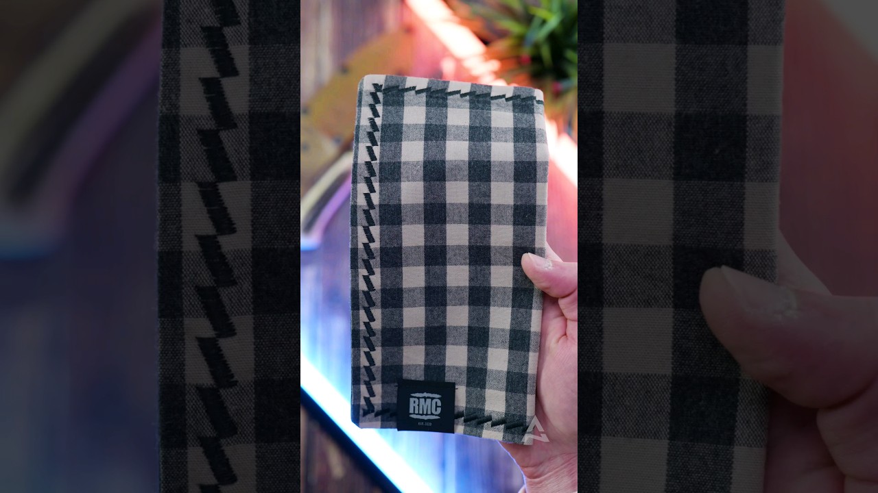 Real Man Carry handkerchief beige/black checkered&nbsp;100% cotton + microfiber back. RMC EDC hank unbox
