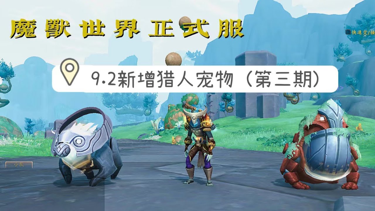 【魔兽世界】正式服9.2新增猎人宠物（第三期）- 元袋熊们太可爱了- ly_白鲸