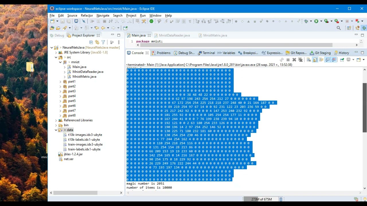 Нейронные сети в Java. База MNIST. Часть #1