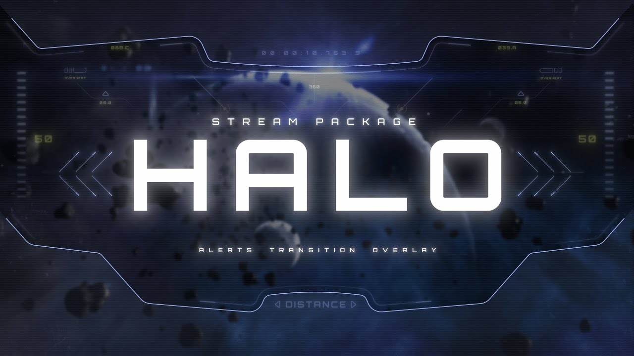 Halo Twitch Overlay and Alerts Stream Package for OBS