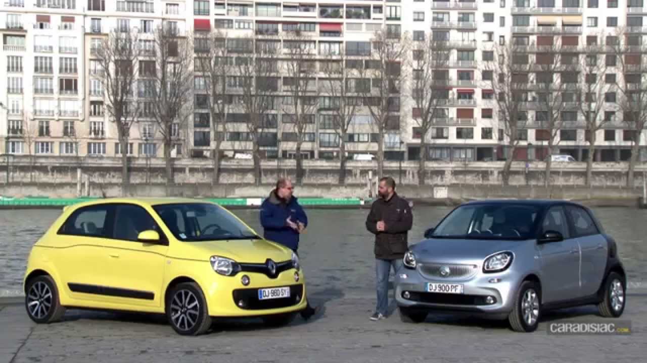 Comparatif Renault Twingo vs Smart Forfour