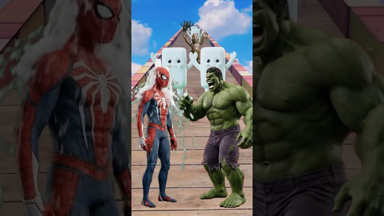 Clean or Dirty Spider-man vs Hulk Funny Epic Challenge! 