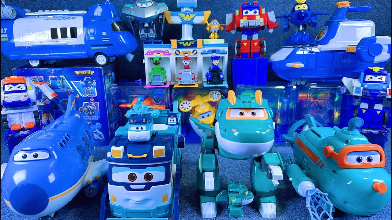 18-minutes of satisfying unboxing, cool Super Wings Space Base Set Series ASMR | Review Toys