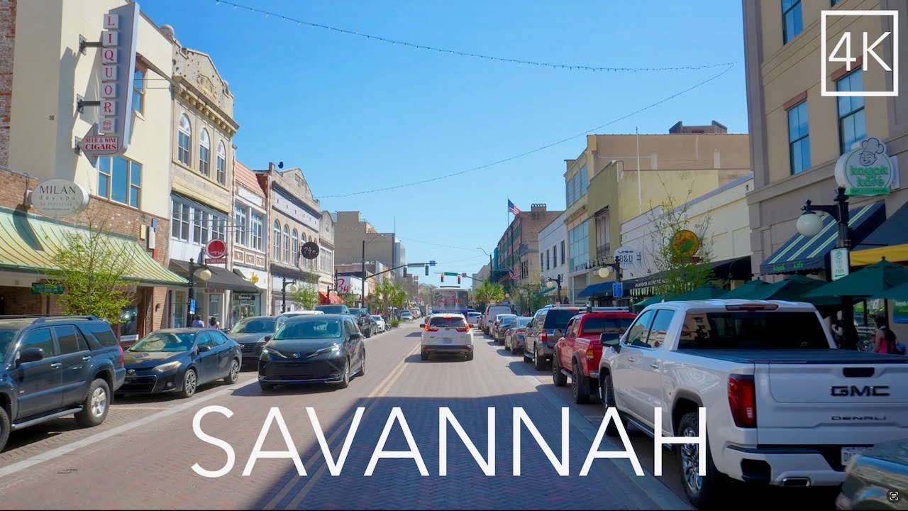 Savannah Georgia City Drive 4K -  Driving The 'Hostess City of the South'