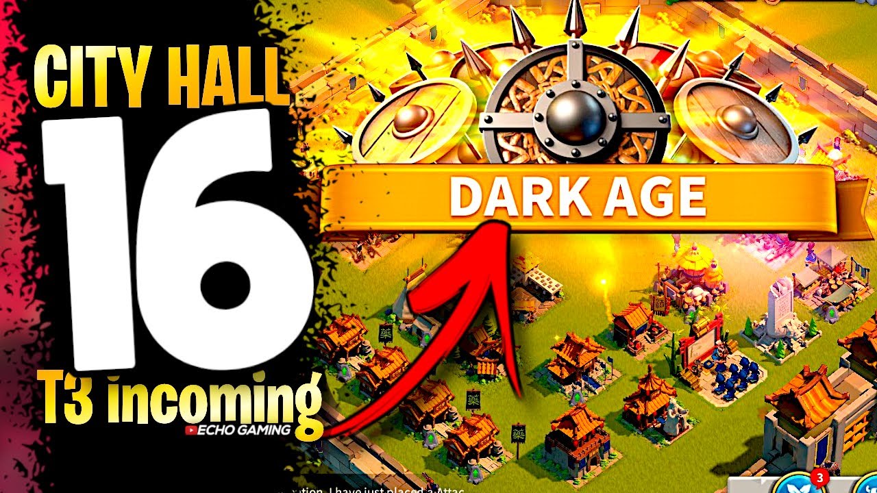 Rise of Kingdoms City Hall 16 Unlocked T3 Incoming