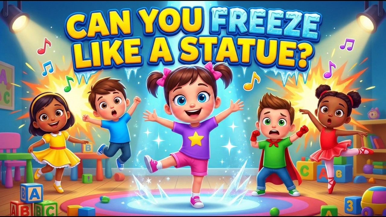 March, Wiggle & Freeze! Super Fun Dance Freeze Song  Rhyme Haven Kids Songs