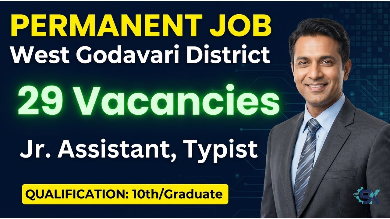 West Godavari Recruitment 2026 🔥 29 Jr Assistant & Typist Vacancy | Andhra Pradesh Govt Jobs | 10th
