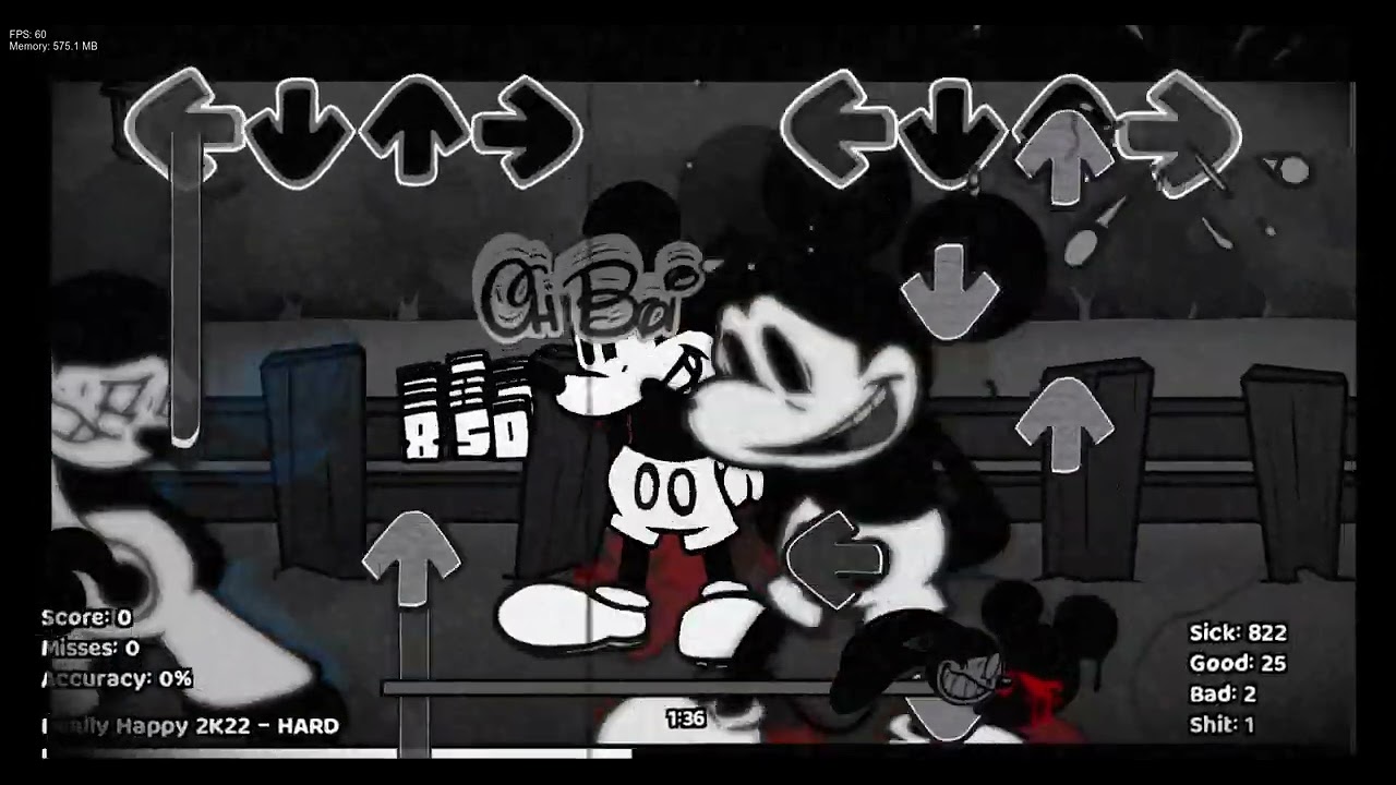 【FNF】(Super Really Remake)Really Happy 2K22 but Oswald VS Mickey Mouse and SNS Mickey Mouse sings it