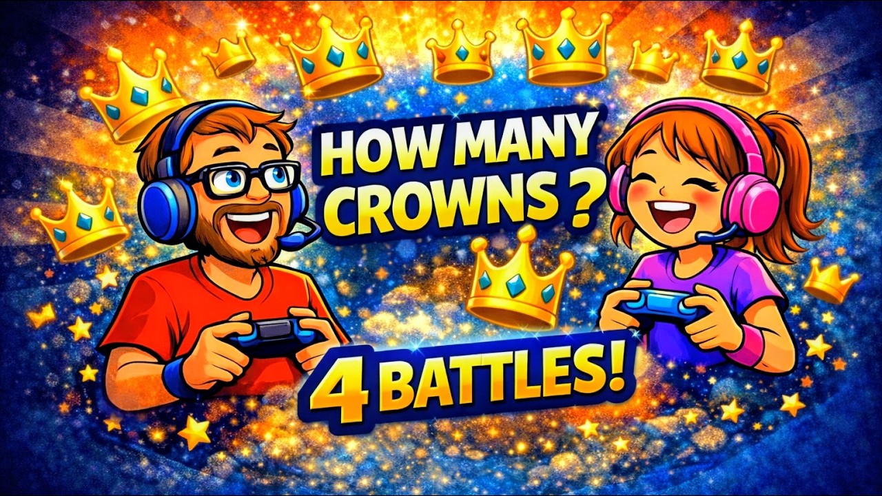 4 Battles – How Many Crowns Will We Win? 👑 | Clash Royale #003