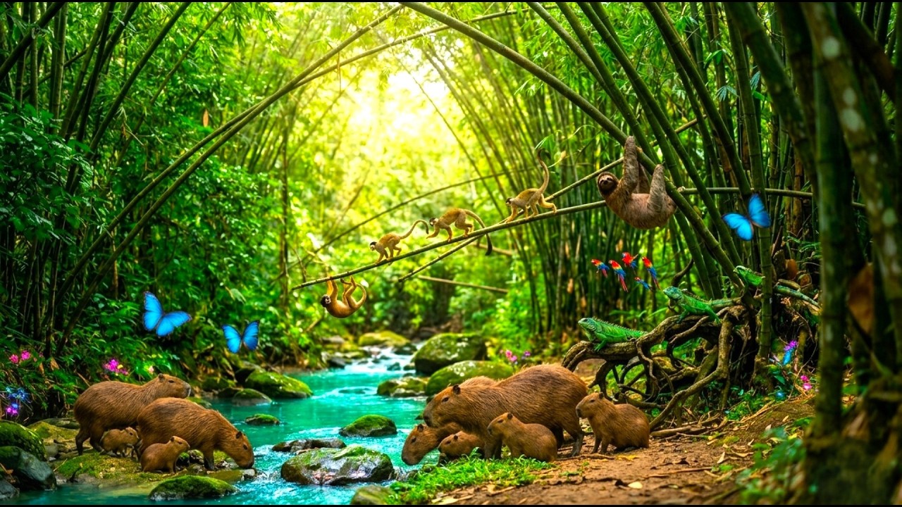 Relaxing Walk in the Amazon: Hidden Bamboo Tunnel Trail | Footsteps + Forest Sounds (No Music) 4K