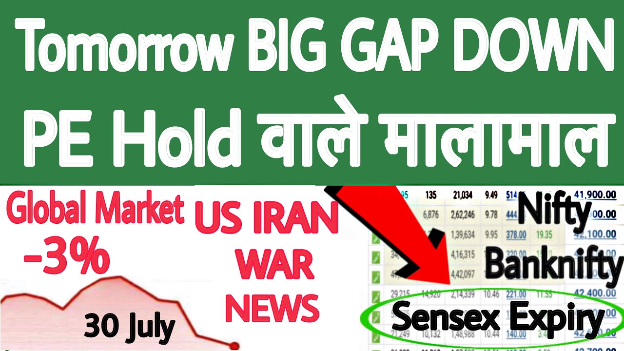 Tomorrow GAP DOWN | WAR NEWS | Sensex Expiry | Gift Nifty News | Global Market News