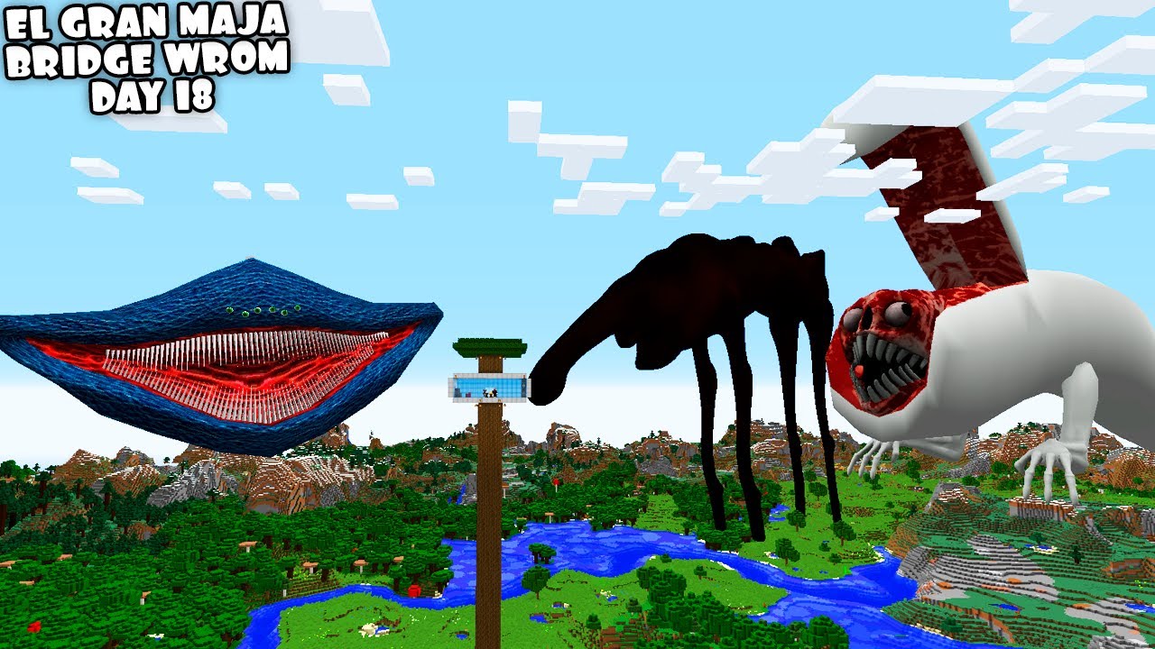 SURVIVING FROM EL GRAN MAJA, DAY 18 and BRIDGE WROM in Minecraft - Coffin Meme - Gameplay