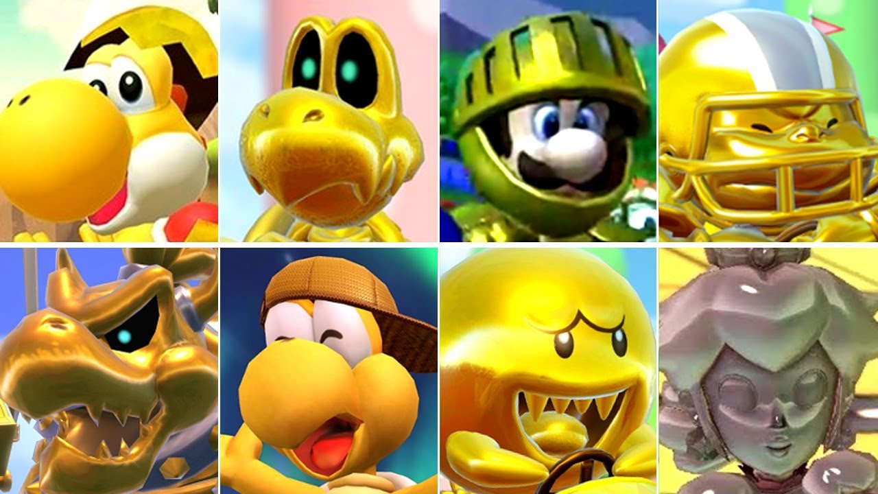 Mario Kart Tour - All Gold Characters Reveal Trailers (2019-2023)