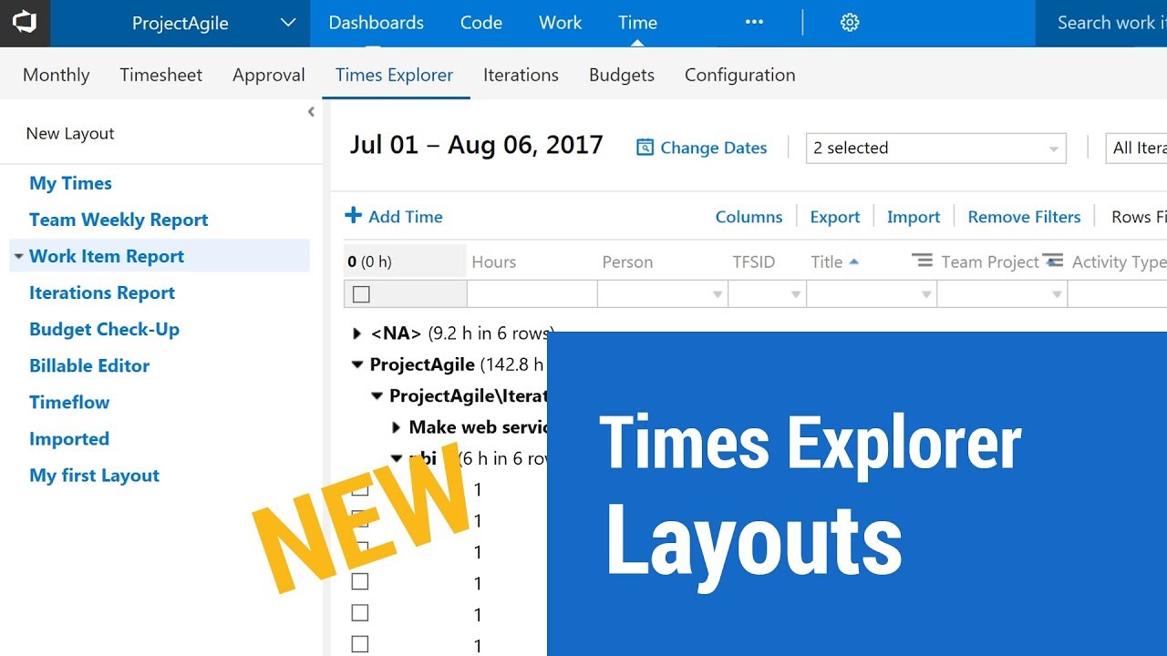 New Times Explorer Layouts