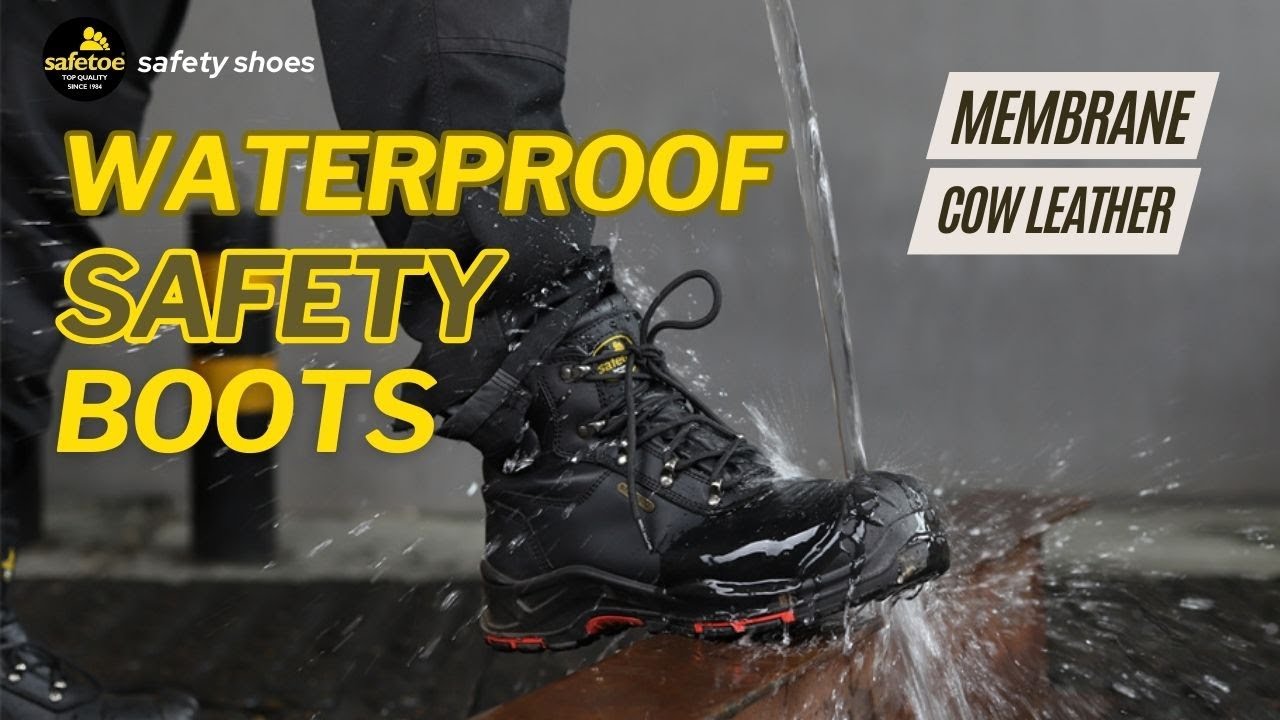 Guardian: Safetoe Waterproof Work Boots, Composite Toe Safety Boots, Cow Leather M-8565