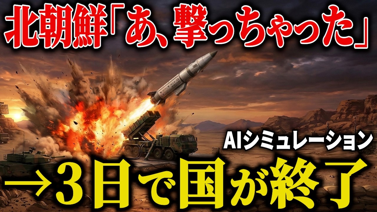 【衝撃】もしも北朝鮮が日本へミサイルを発射したら？イージス艦とPAC3で迎撃した結果がヤバすぎる…【AIシミュレーション】