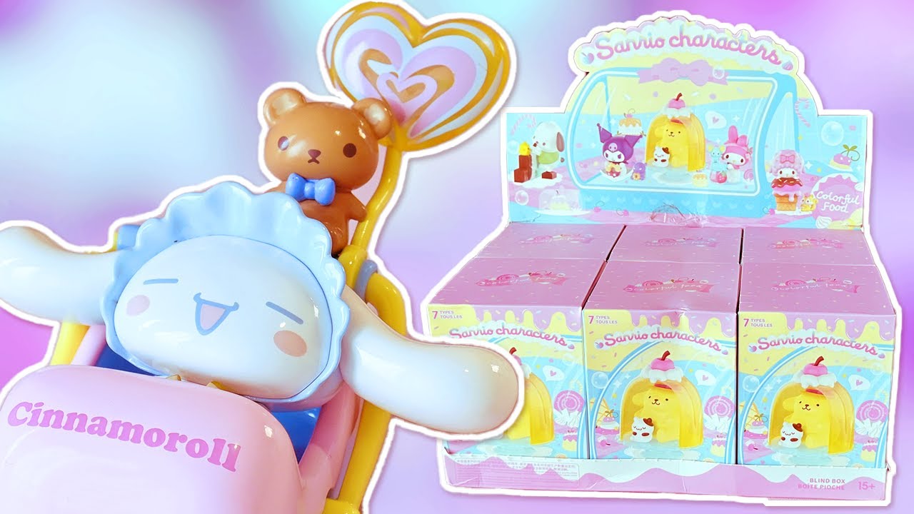 Unboxing Sanrio Miniso blind boxes 🌸  Colorful Food series