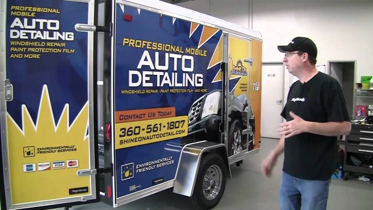 9800 Mobile Auto Detailing Trailer with Steve