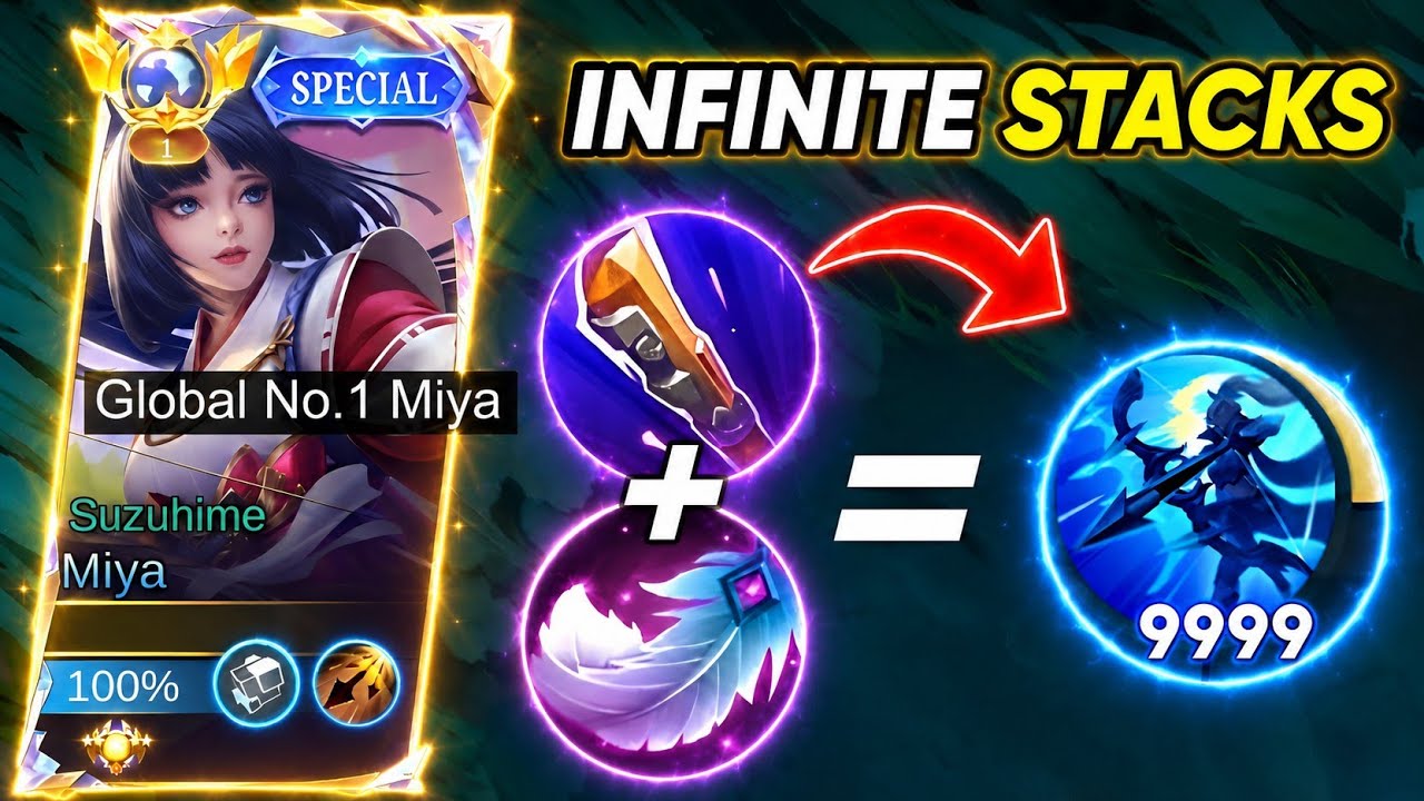 UPDATED MIYA 100X FASTER FULL STACK IN 1 SEC!😱 COMBO BUILD TUTORIAL! - GLOBAL MIYA BEST BUILD 2026!!