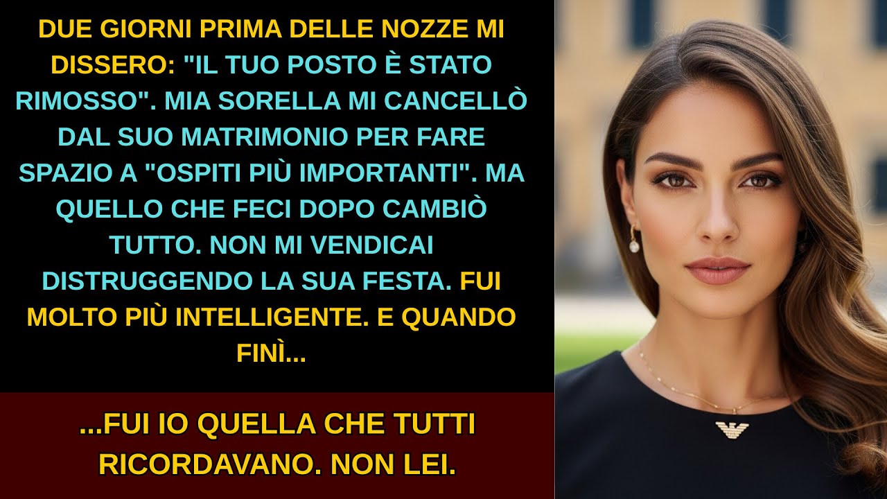 Due giorni prima delle nozze, mi dissero che il mio posto al tavolo era stato “rimosso”