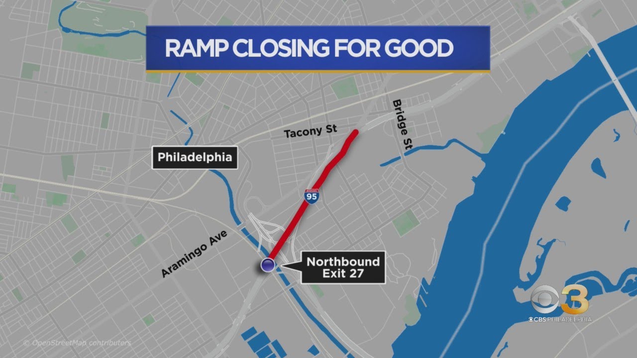 PennDOT announces permanent closure of I-95 north ramp to exit 27