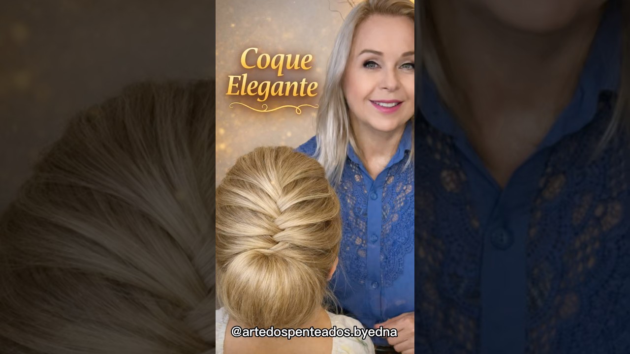 Olha esse coque Elegante ! #hairstyle #cabelosdediva #cabeloslindo