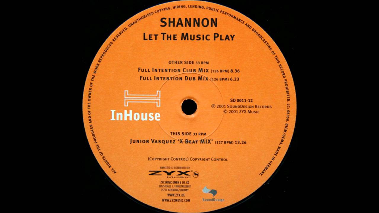 Shannon - Let The Music Play (Full Intention Club Mix)
