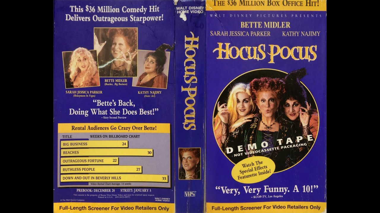 Opening to Hocus Pocus 1993 VHS (Demo Tape)