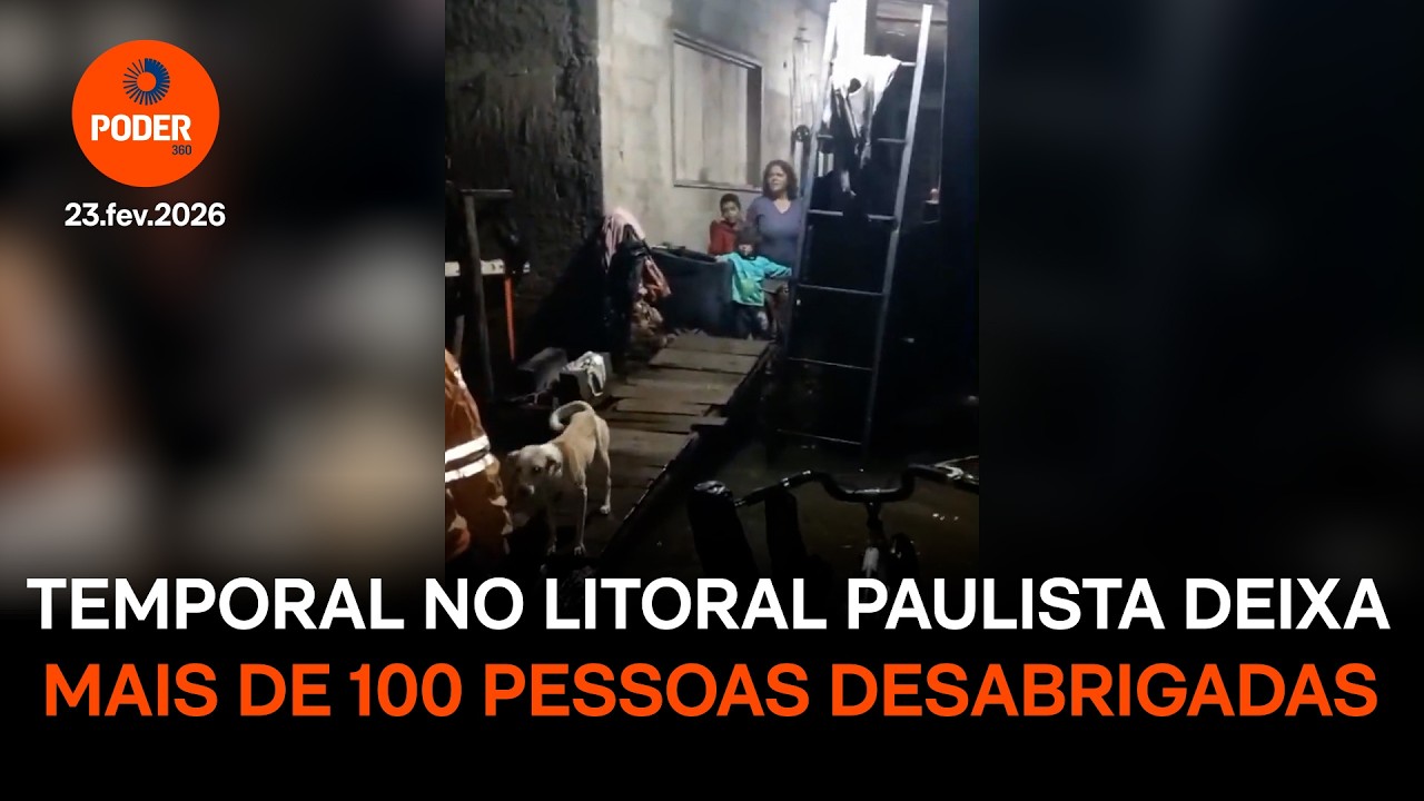 Temporal no litoral paulista deixa mais de 100 pessoas desabrigadas