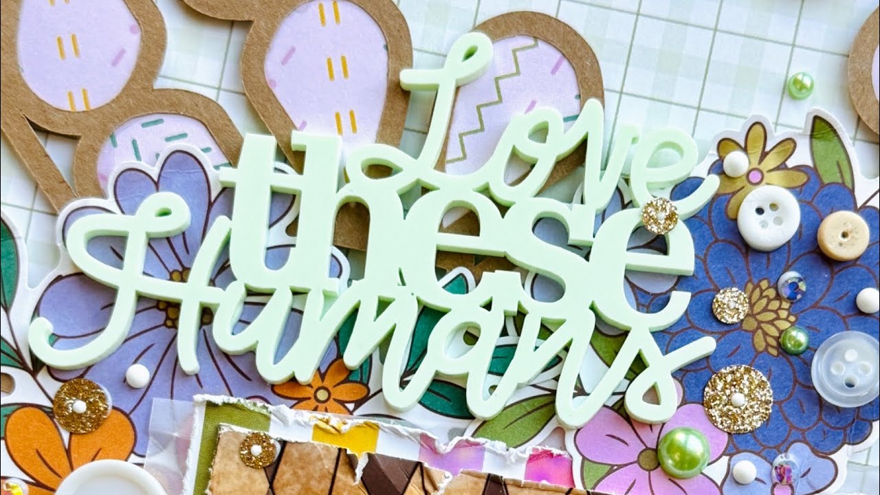 Макет для скрапбукинга Love These Humans 12x12, подходящий для конкурсов Cherry Challenges, Cut F...