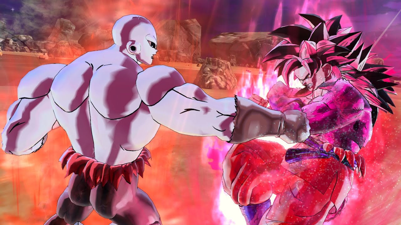 Dragon Ball Xenoverse 2 Mods Goku (Super Saiyan 4 Limit Breaker) Vs Jiren (Full Power)